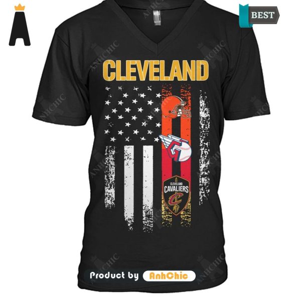 HOT City of Cleveland Cleveland Browns Cleveland Cavaliers Cleveland Guardians Luxury Comfort T-Shirt