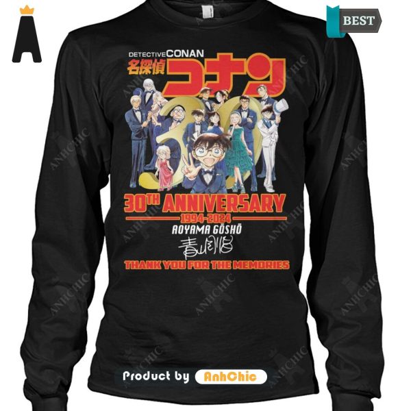 HOT Detective Conan 30th Anniversary 1994-2024 Thank You For The Memories Hot Winter T-Shirt