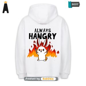 HOT FASHION Always Hangry Bunny  POD Design Cute Classic Hoodie