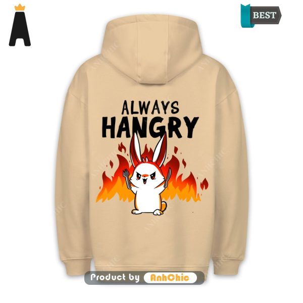 HOT FASHION Always Hangry Bunny  POD Design Cute Classic Hoodie