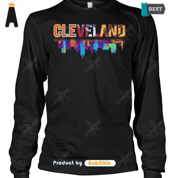 HOT FASHION City of Cleveland Cleveland Browns Cleveland Cavaliers Cleveland Guardians Street Style Elegance T-Shirt