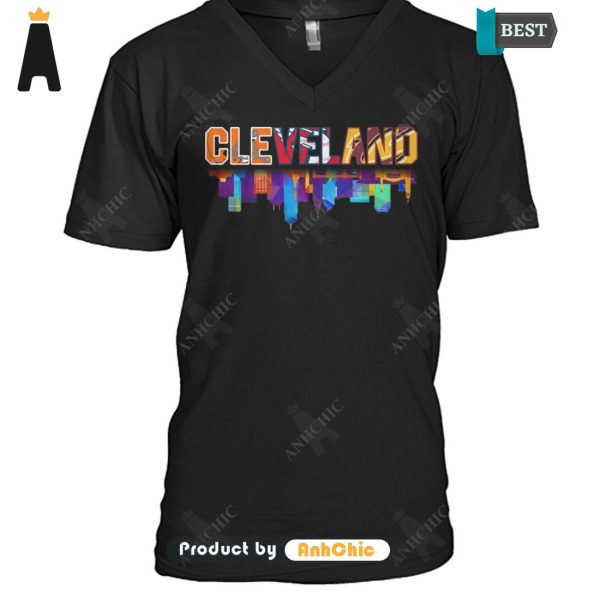 HOT FASHION City of Cleveland Cleveland Browns Cleveland Cavaliers Cleveland Guardians Street Style Elegance T-Shirt