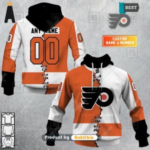 HOT FASHION Personalized NHL Philadelphia Flyers Mix Jersey   3D Hoodie