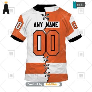 HOT FASHION Personalized NHL Philadelphia Flyers Mix Jersey   3D Hoodie