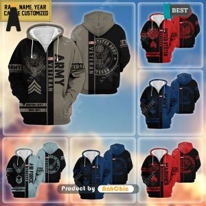 HOT FASHION  Personalized Proudly Served US Veteran  Hot Winter 3D Hoodie