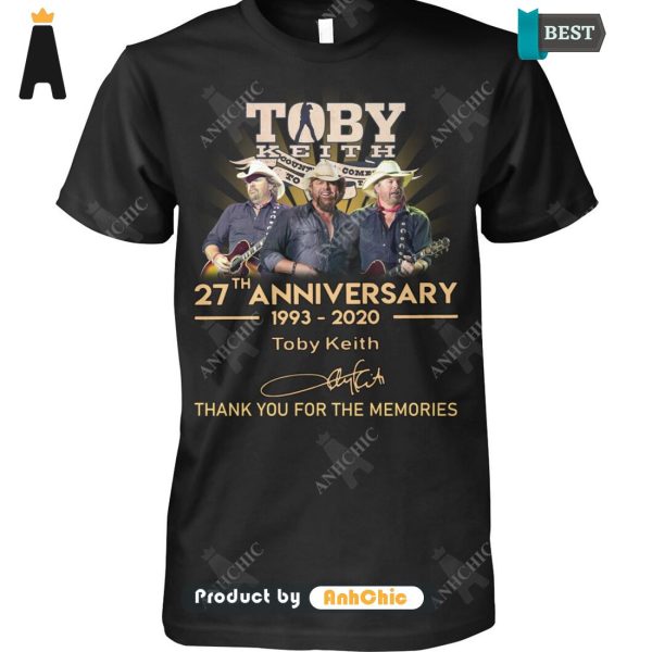 HOT FASHION Toby Keith 27th Anniversary 1973-2020 Thank You For The Memory Luxury Comfort T-Shirt