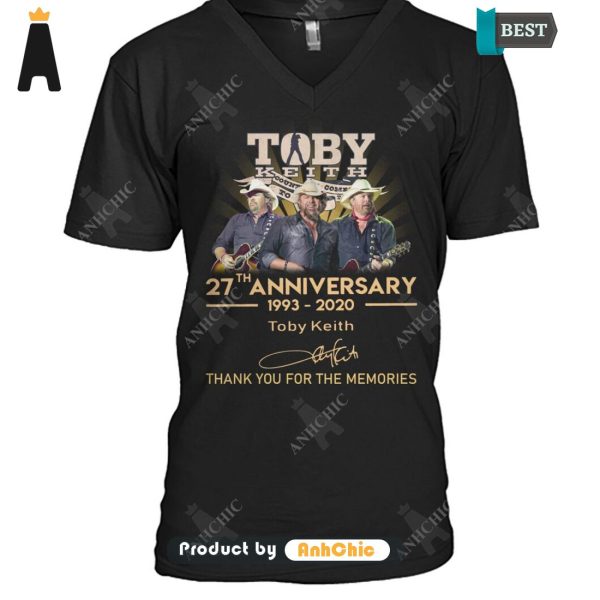 HOT FASHION Toby Keith 27th Anniversary 1973-2020 Thank You For The Memory Luxury Comfort T-Shirt