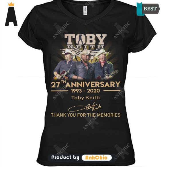 HOT FASHION Toby Keith 27th Anniversary 1973-2020 Thank You For The Memory Luxury Comfort T-Shirt