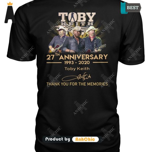 HOT FASHION Toby Keith 27th Anniversary 1973-2020 Thank You For The Memory Luxury Comfort T-Shirt