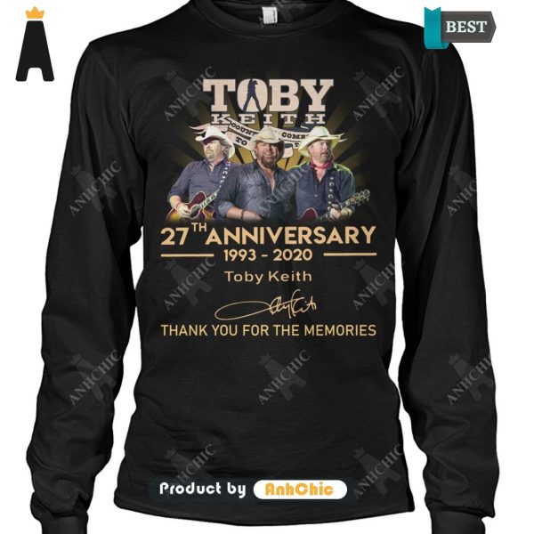 HOT FASHION Toby Keith 27th Anniversary 1973-2020 Thank You For The Memory Luxury Comfort T-Shirt