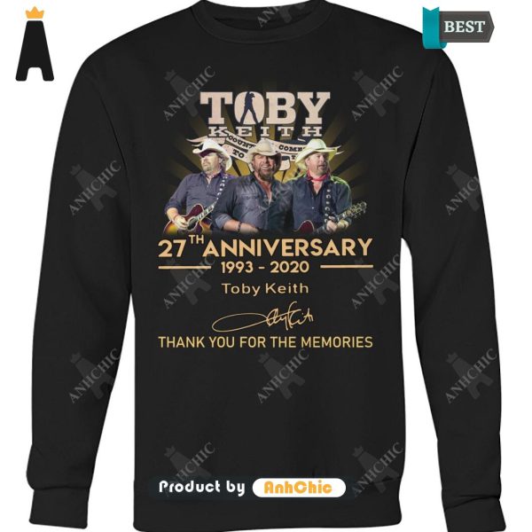 HOT FASHION Toby Keith 27th Anniversary 1973-2020 Thank You For The Memory Luxury Comfort T-Shirt