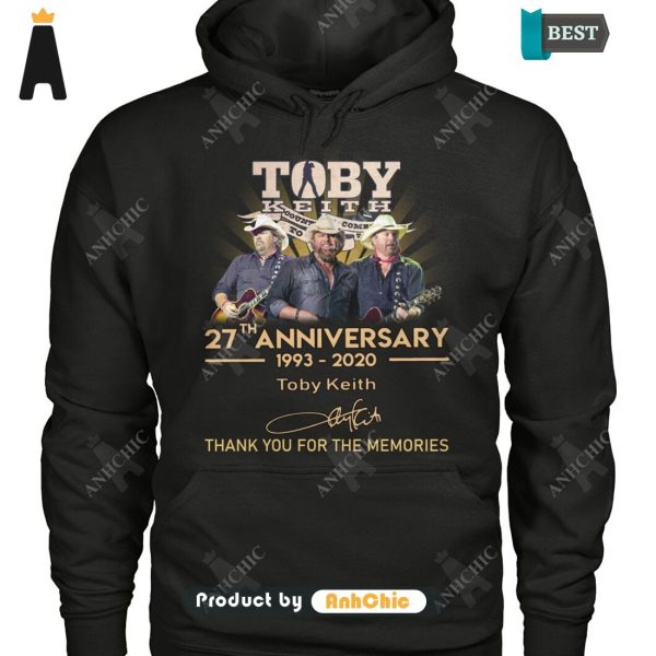 HOT FASHION Toby Keith 27th Anniversary 1973-2020 Thank You For The Memory Luxury Comfort T-Shirt