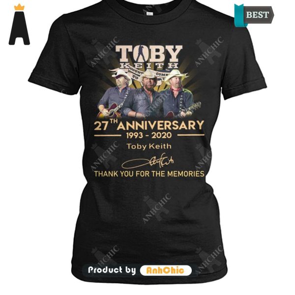 HOT FASHION Toby Keith 27th Anniversary 1973-2020 Thank You For The Memory Luxury Comfort T-Shirt