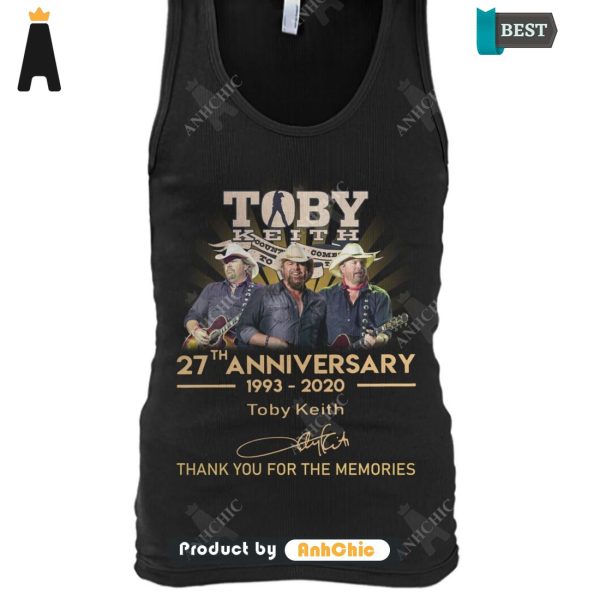 HOT FASHION Toby Keith 27th Anniversary 1973-2020 Thank You For The Memory Luxury Comfort T-Shirt