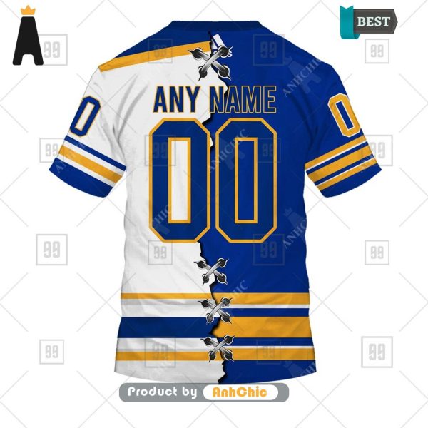 HOT Personalized NHL Buffalo Sabres Mix Jersey  Luxury Comfort 3D Hoodie