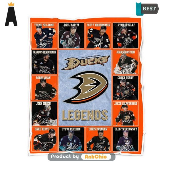 HOT TREND Anaheim Ducks Legends National Hockey League Trending Collection Blanket