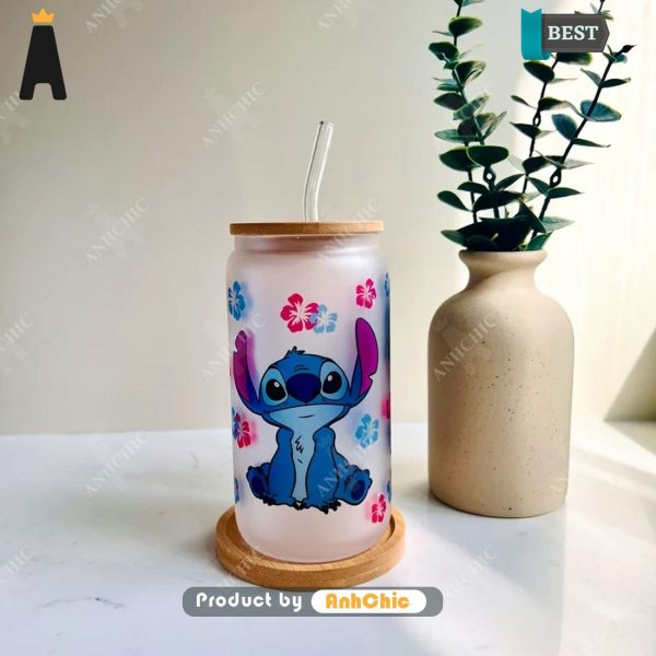 HOT TREND Stitch Personalized Glass Fusion Fashion Gift For Fan Tumbler