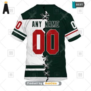 LIMITED Personalized NHL Minnesota Wild Mix Jersey  POD Design 3D Hoodie