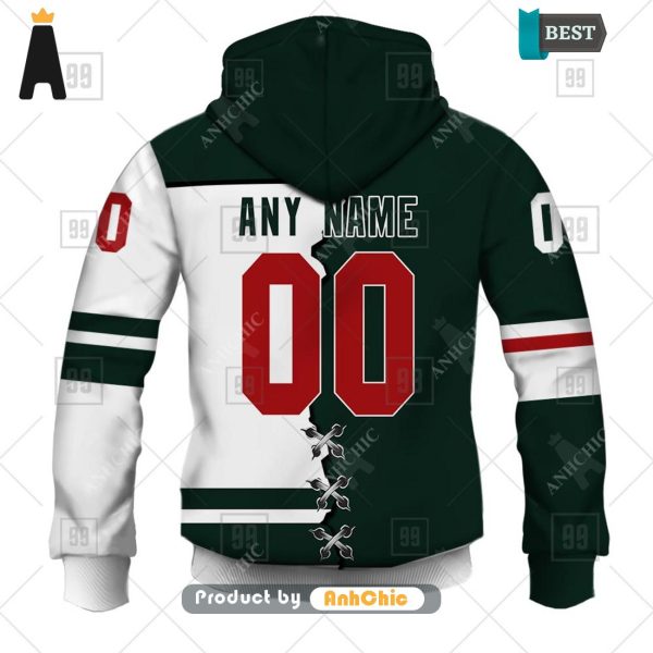 LIMITED Personalized NHL Minnesota Wild Mix Jersey  POD Design 3D Hoodie