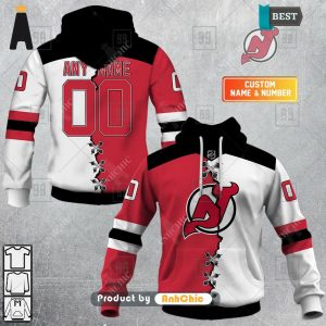 LIMITED Personalized NHL New Jersey Devils Mix Jersey  Street Style Fusion 3D Hoodie