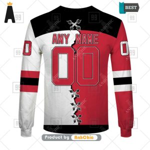 LIMITED Personalized NHL New Jersey Devils Mix Jersey  Street Style Fusion 3D Hoodie