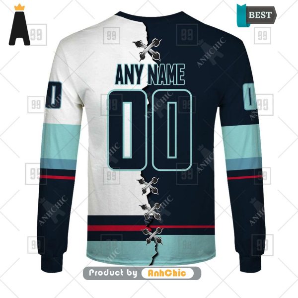 LIMITED Personalized NHL Seattle Kraken Mix Jersey  Modern Classics 3D Hoodie