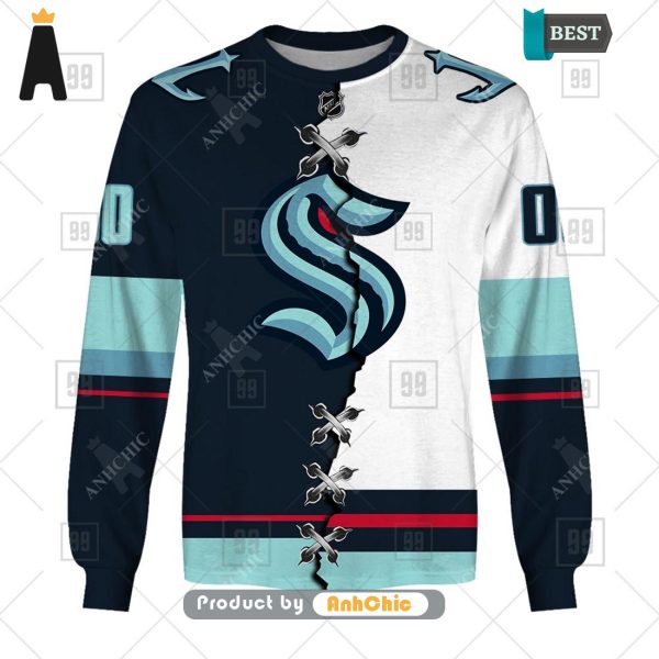 LIMITED Personalized NHL Seattle Kraken Mix Jersey  Modern Classics 3D Hoodie