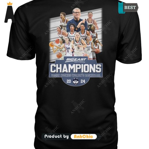 LUXURY BIGEAST Conference Champions UCONN HISKIES Women’s Basketball 2024  T-Shirt