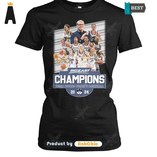 LUXURY BIGEAST Conference Champions UCONN HISKIES Women’s Basketball 2024  T-Shirt