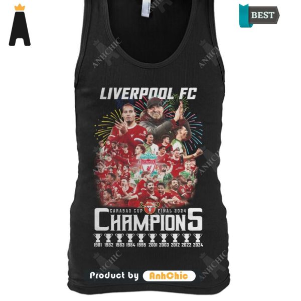 LUXURY Liverpool FC Champion CARABAO CUP 2024  T-Shirt