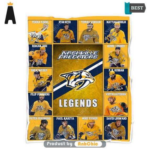 LUXURY Nashville Predators Legends National Hockey League Street Style Elegance Blanket