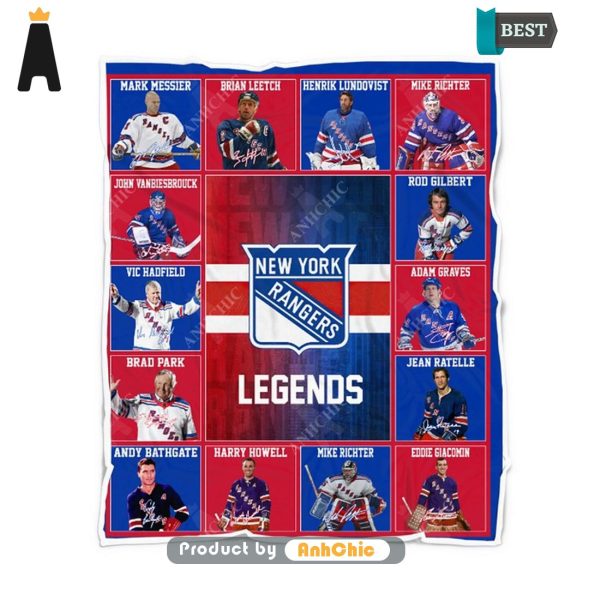 LUXURY New York Rangers Legends National Hockey League Street Style Fusion Blanket