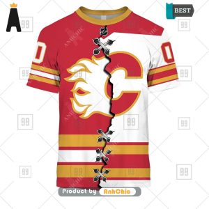 LUXURY Personalized NHL Calgary Flames Mix Jersey  Street Style Elegance 3D Hoodie