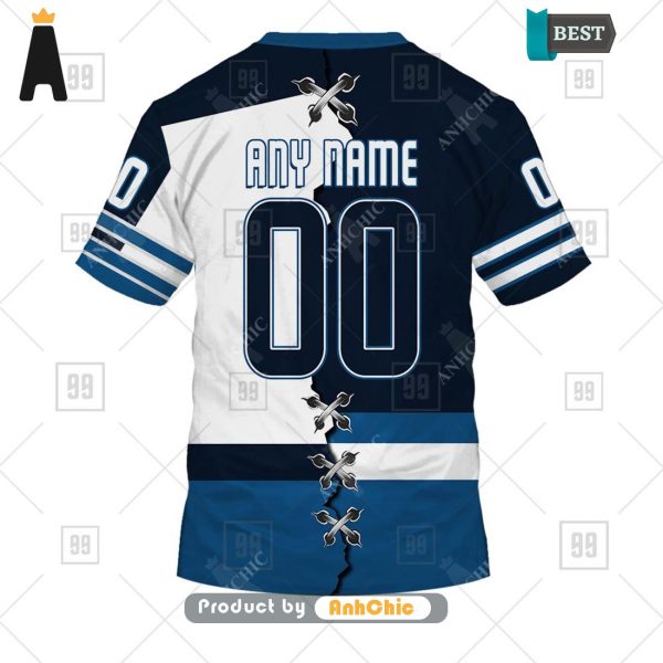 LUXURY Personalized NHL Winnipeg Jets Mix Jersey  Modern Classics 3D Hoodie