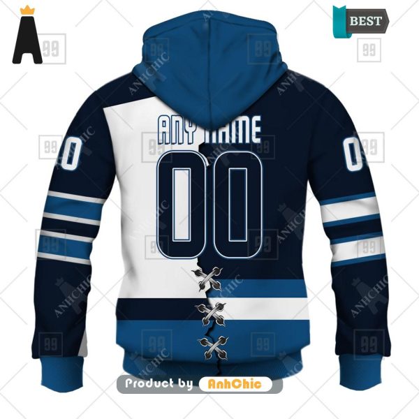 LUXURY Personalized NHL Winnipeg Jets Mix Jersey  Modern Classics 3D Hoodie