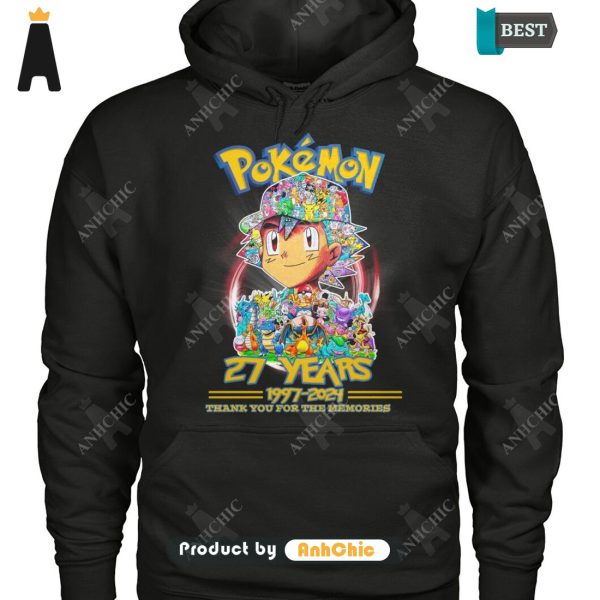 LUXURY Pokemon 27 Years 1977-2024 Thank You For The Memories Urban Streetwear T-Shirt