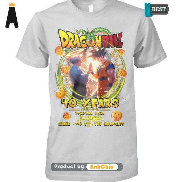 [MODERN] Dragon Ball 40 Years 1984-2024 TORIYAMA AKIRA Thank You For The Memories POD Design T-Shirt