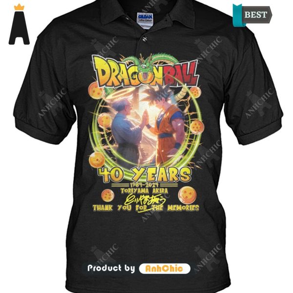 [MODERN] Dragon Ball 40 Years 1984-2024 TORIYAMA AKIRA Thank You For The Memories POD Design T-Shirt