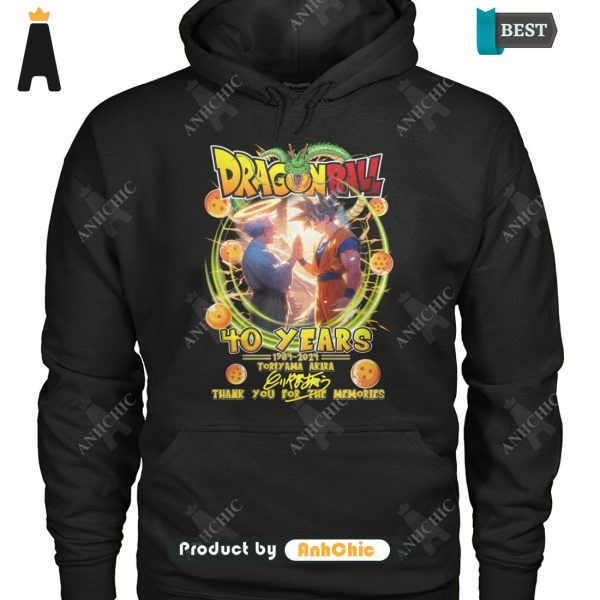 [MODERN] Dragon Ball 40 Years 1984-2024 TORIYAMA AKIRA Thank You For The Memories POD Design T-Shirt