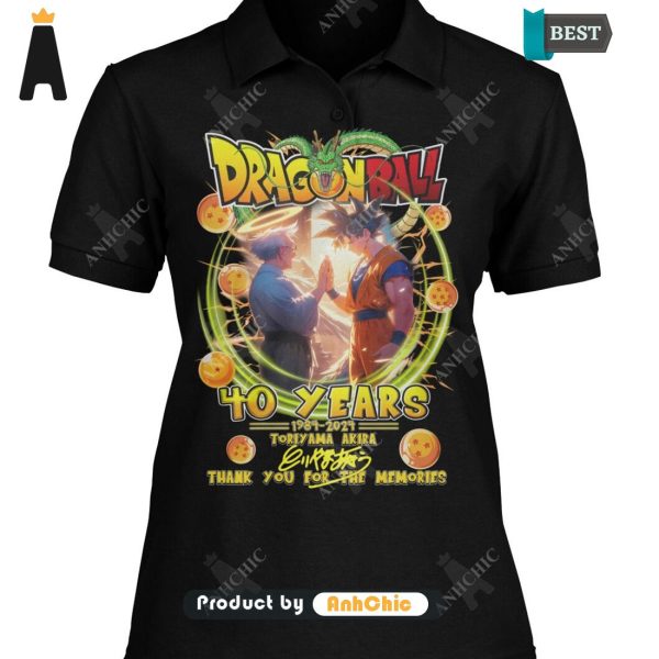 [MODERN] Dragon Ball 40 Years 1984-2024 TORIYAMA AKIRA Thank You For The Memories POD Design T-Shirt