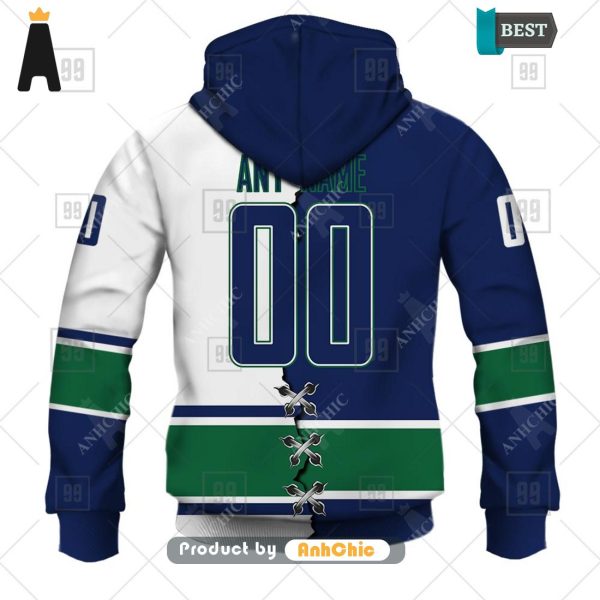 [MODERN] Personalized NHL Vancouver Canucks Mix Jersey   3D Hoodie