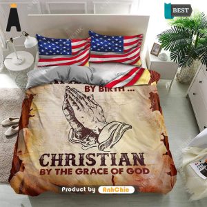 NEW American by Birth, Christian by the Grace of God Christian Quilt  Urban Vibes Bedding set