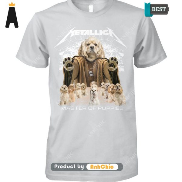 [NEW ARRIVAL] American Cocker Spaniel Metallica Master Of Pupies All over Printed T-Shirt