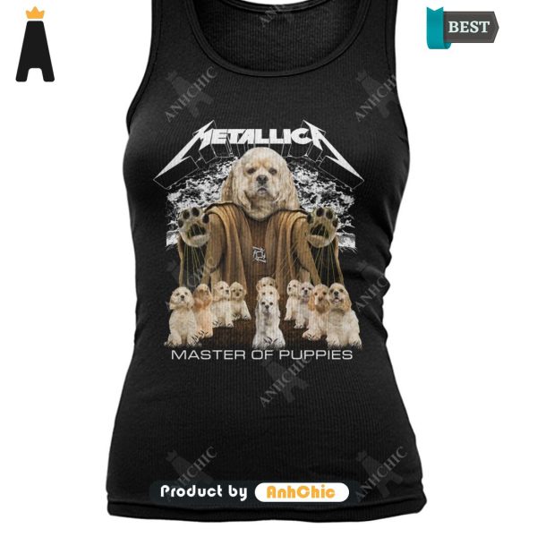 [NEW ARRIVAL] American Cocker Spaniel Metallica Master Of Pupies All over Printed T-Shirt