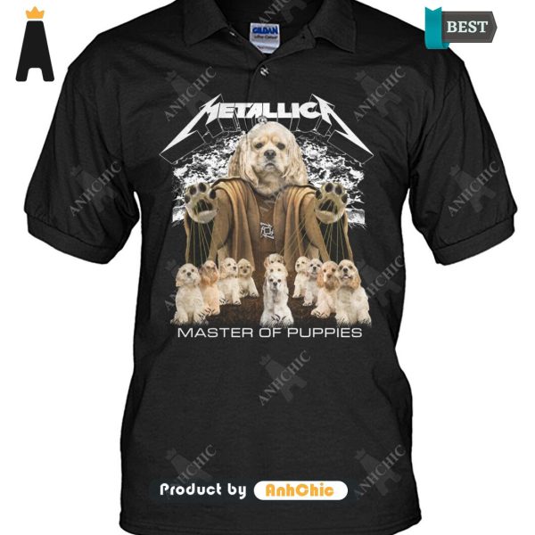 [NEW ARRIVAL] American Cocker Spaniel Metallica Master Of Pupies All over Printed T-Shirt