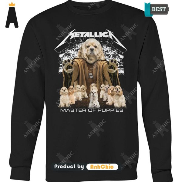 [NEW ARRIVAL] American Cocker Spaniel Metallica Master Of Pupies All over Printed T-Shirt