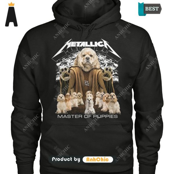 [NEW ARRIVAL] American Cocker Spaniel Metallica Master Of Pupies All over Printed T-Shirt