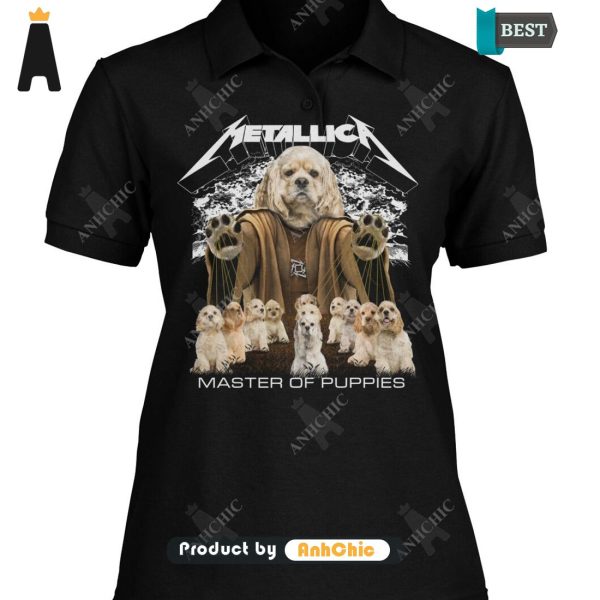 [NEW ARRIVAL] American Cocker Spaniel Metallica Master Of Pupies All over Printed T-Shirt