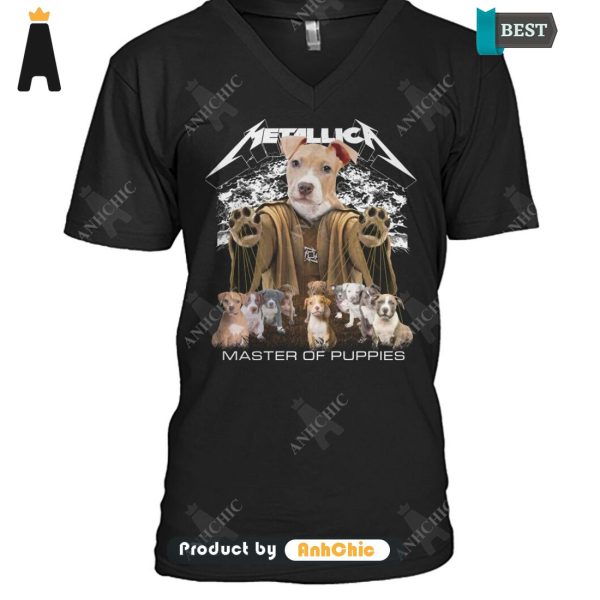 [NEW ARRIVAL] American Pit Bull Terrier Metallica Master Of Pupies Urban Streetwear T-Shirt