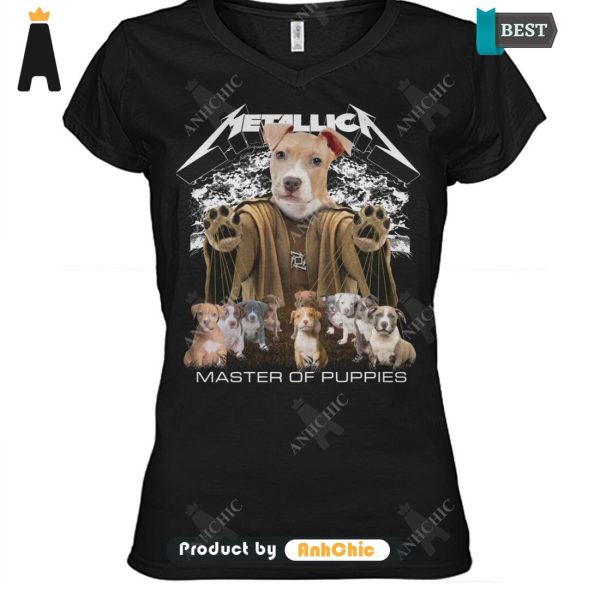 [NEW ARRIVAL] American Pit Bull Terrier Metallica Master Of Pupies Urban Streetwear T-Shirt